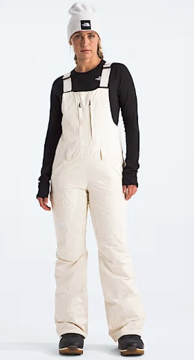 the north face women’s freedom insulated bibs-color-white dune