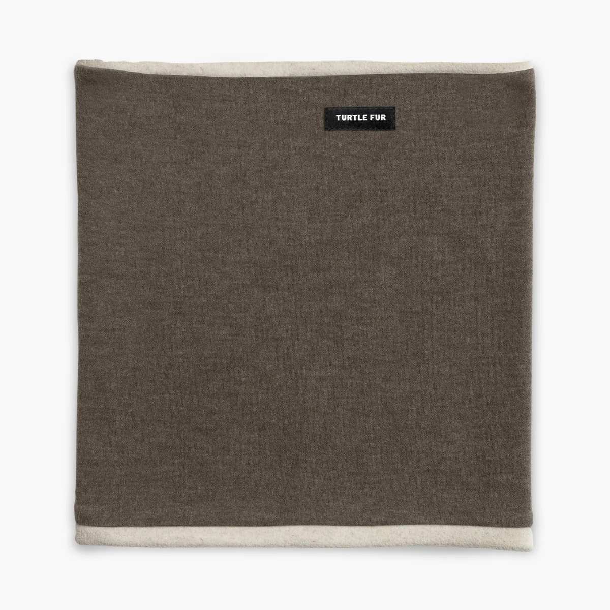 turtle fur comfort luxe double layer face warmer-color-barbark