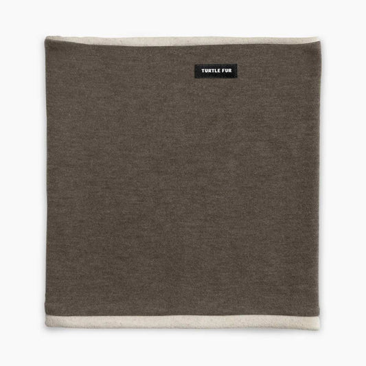 turtle fur comfort luxe double layer face warmer-color-barbark