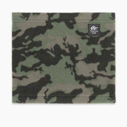 turtle fur kids’ fleece neckwarmer-color-woodland camo