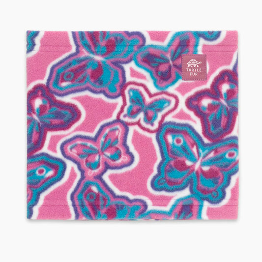 turtle fur kids’ fleece neckwarmer-color-butterfly surprise