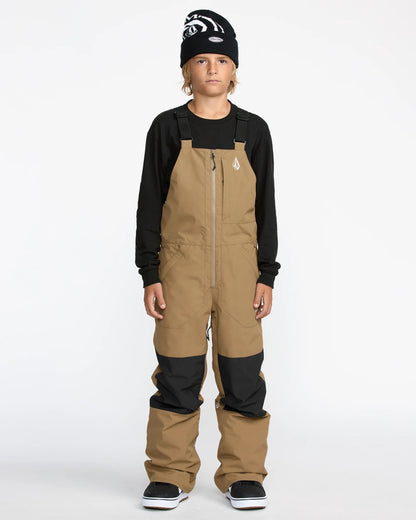 volcom big kids' barkley insulated bib overall-color-brz