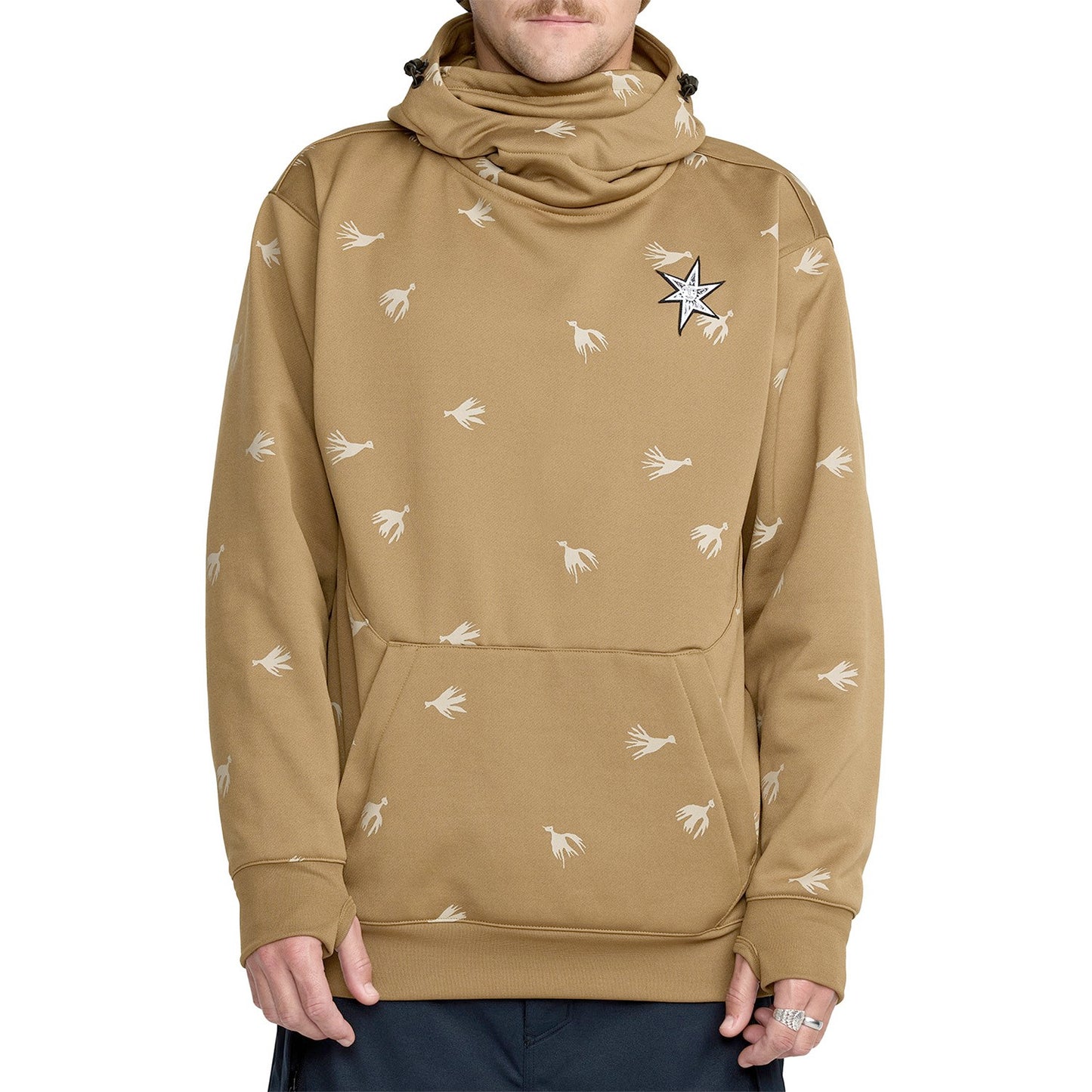 volcom hydro riding hoodie-color-bronze