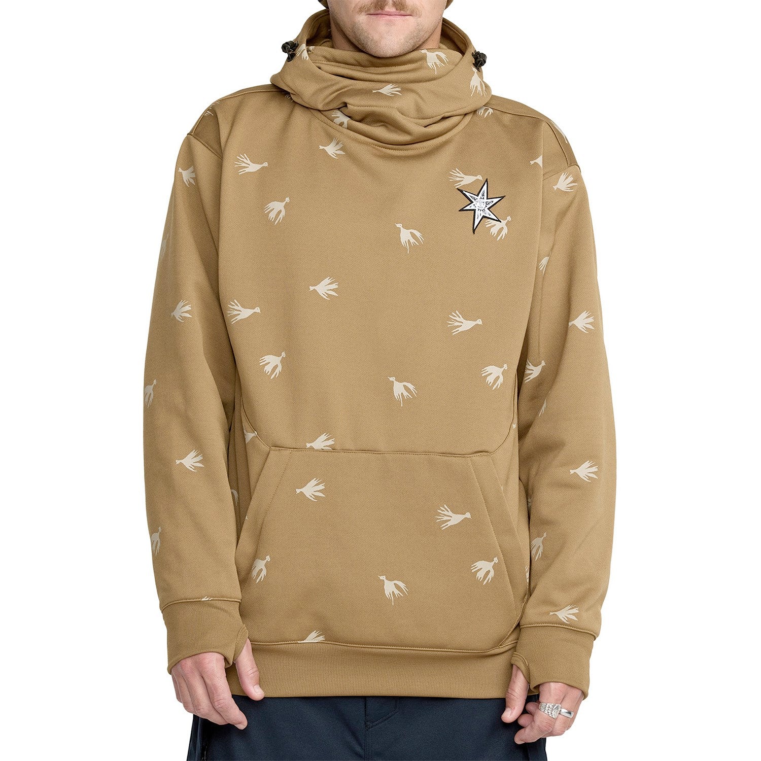 volcom hydro riding hoodie-color-bronze