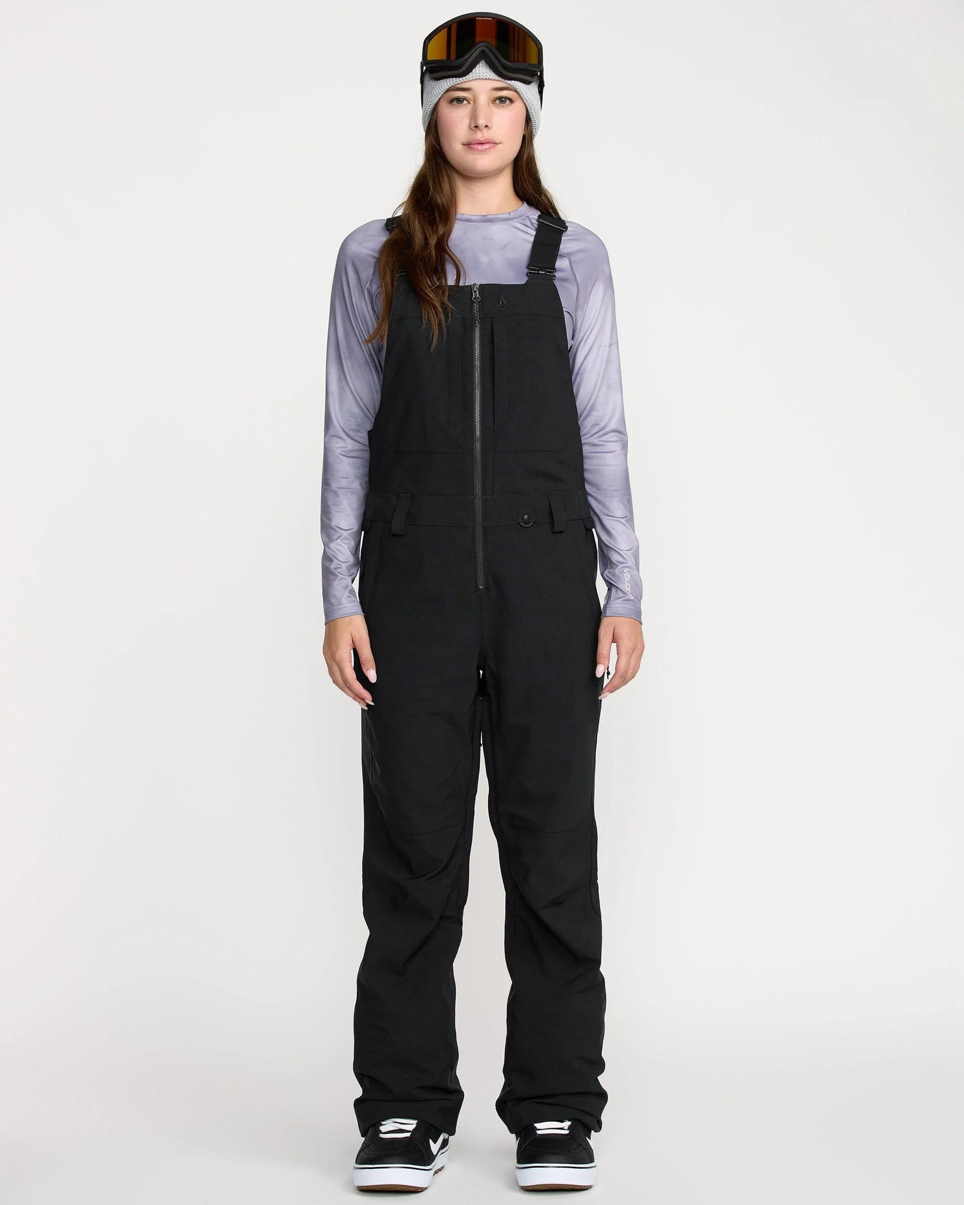 volcom women's swift bib overall-color-blk
